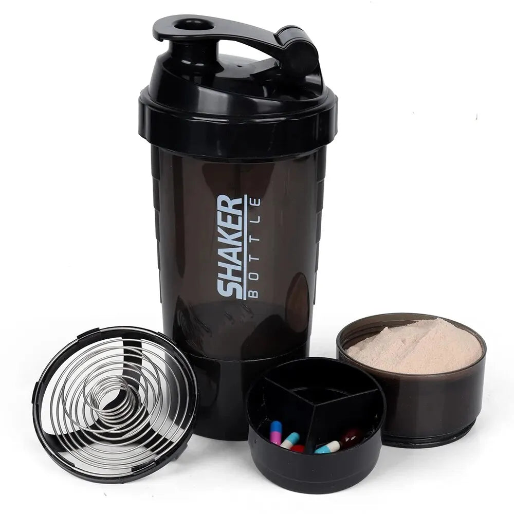 IronCoreFitness 3 Layer Shaker Protein Bottle